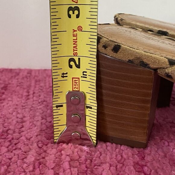 Soludos Heidi Block Heel Leopard Print Suede Mules Size 8.5 - Picture 10 of 11